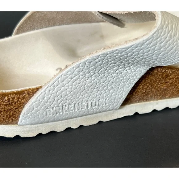 Birkenstock Gizeh Big Buckle Natural Leather White